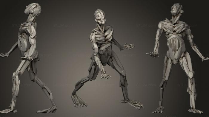 Figurines heroes, monsters and demons (Waiting For Rain, STKM_0388) 3D models for cnc